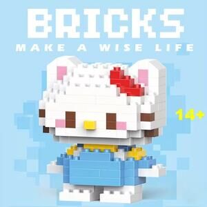 #6021  Hello Kitty & Friends - Hello Kitty Blue Mini building Blocks Age 5+